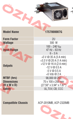 Model: 1757000007G obsolete, alternative 1001  Advantech