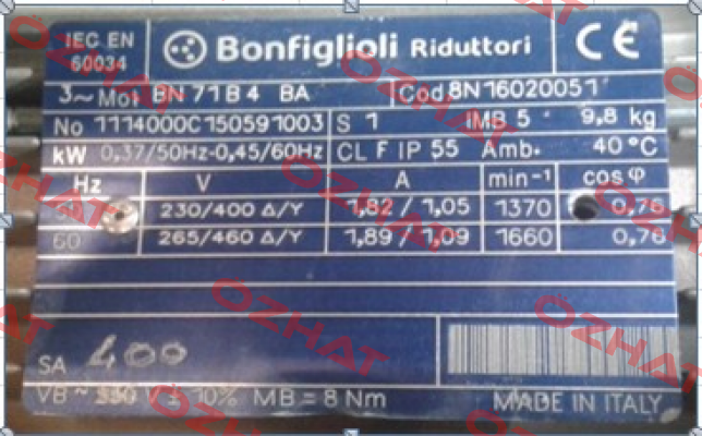 BN 71B 4 BA B5 Bonfiglioli