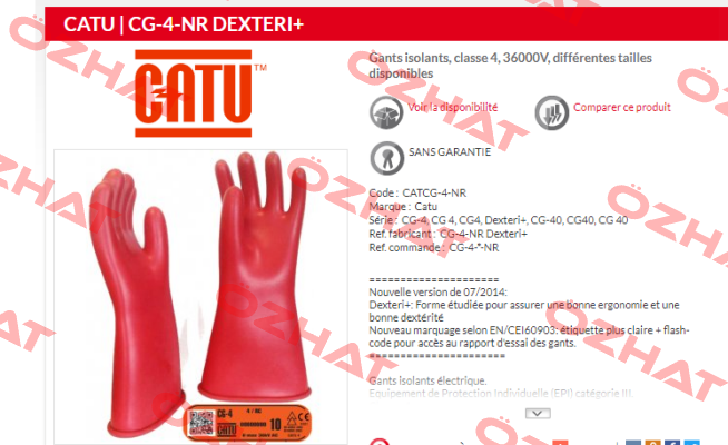 CG-4-NR Dexteri+ (code : CG-4-*-NR) Catu