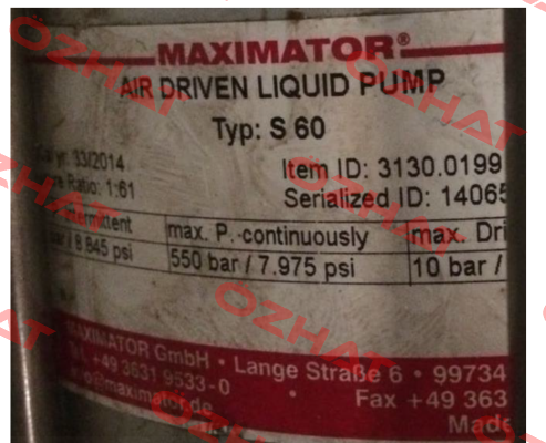 GBH 108 CODE:R154.02.01  Maximator