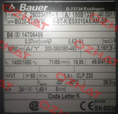 ETB ESX010A5 GS24V 5NM Bauer