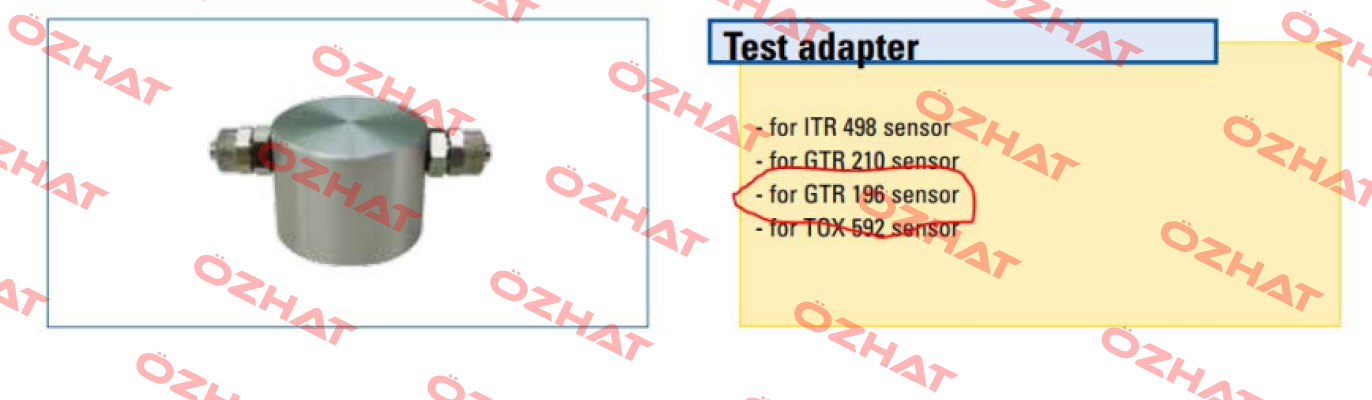 Flow adapter for GTR 196  Ados