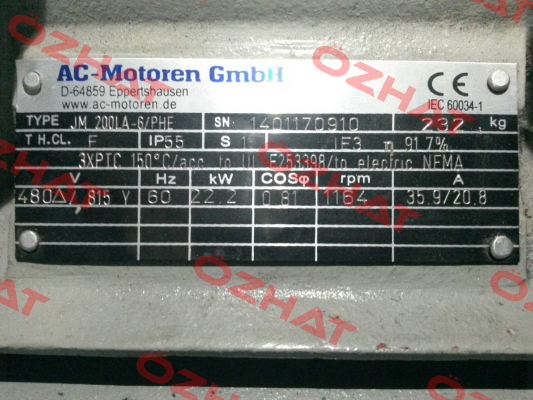 ACM 200 LA-6/PHE  AC Motoren