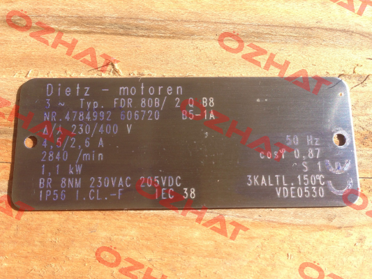 FDR 80B/ 2 Q B8 obsolete // OEM  Dietz-Motoren