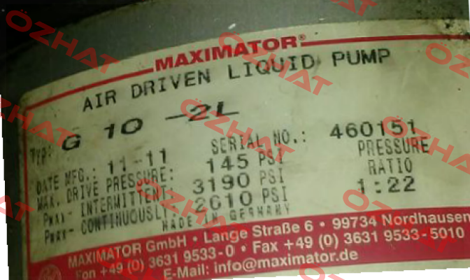 G 10-2L  Maximator