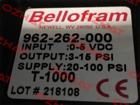 962-262-000 Bellofram