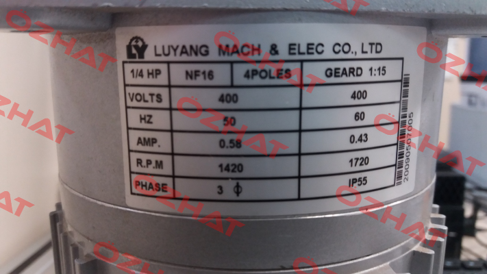 J220-200-15-U1T54-G3 Luyang Gear Motor