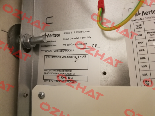 Zefiro 1250/1260  ,   40171656/3BTB7045A0/1 Aertesi