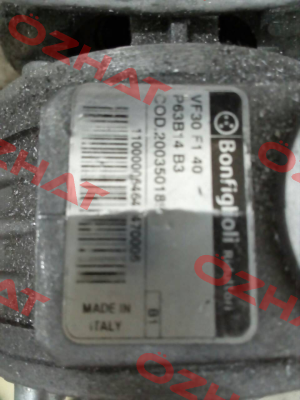 VF 30 F1 40 P63 B14 B3 Bonfiglioli