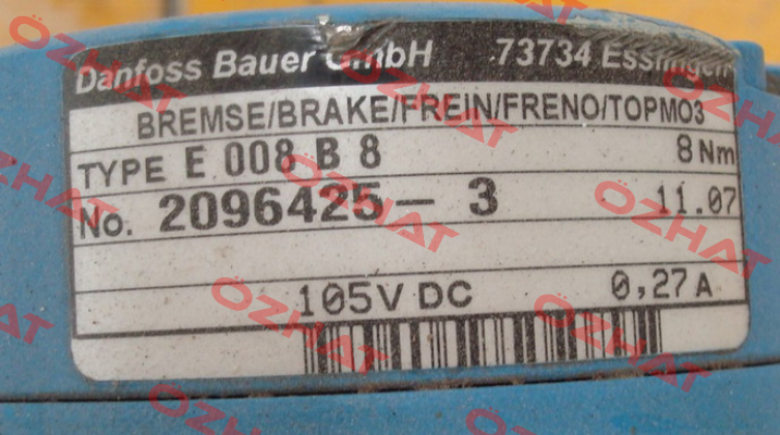 ETB E008B8 GS105V 8NM G  Bauer