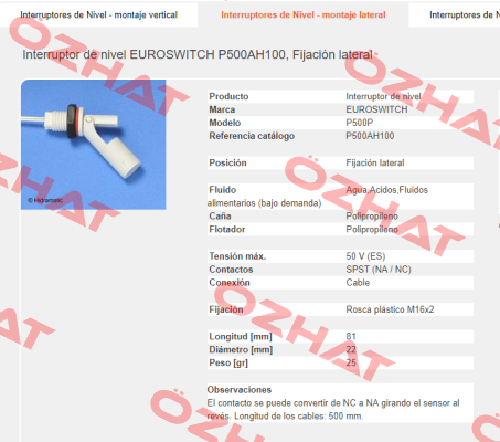 P 500AH-100 Euroswitch