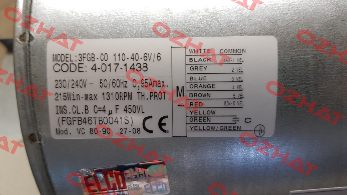 3FGB-C0 110-40-6V/V Elco