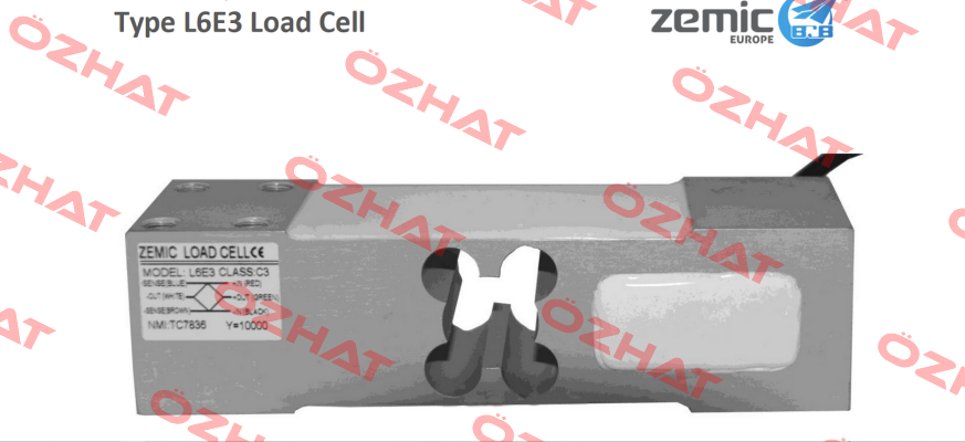 P/N: 1060610, Type: L6E3-C3-100kg-3G, Y= 10000 ZEMIC