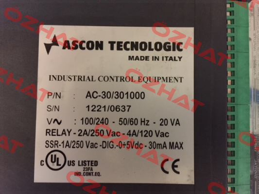 P/N AC-30/301000, SN:1221/0637  Ascon