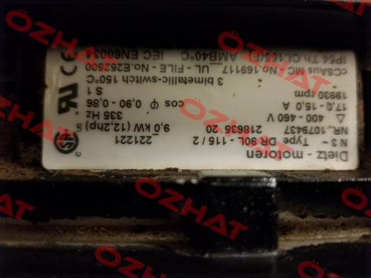 DR90L-115/2  NR 1079437 218635 20 OEM for JetAir Technologies,LLC replaced by J1-3  Dietz-Motoren