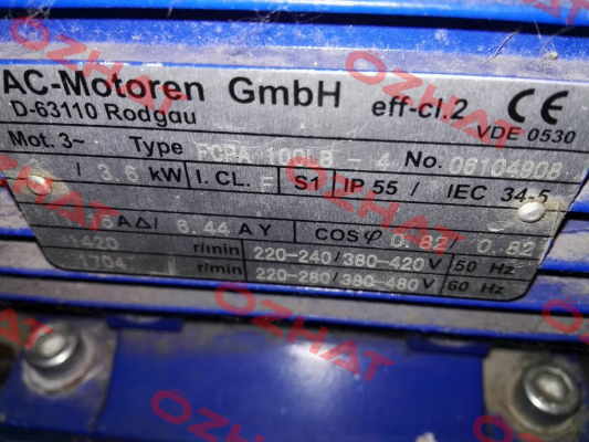 FCPA 100LB-4, Nr:06104908 obsolete, replacement FCPA 100 LB 4/PHE  AC Motoren
