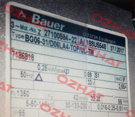 BG06-31/D06LA4-TOF/UL-TM  Bauer