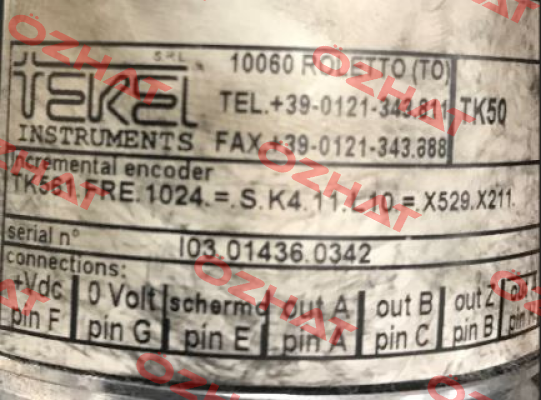 TK561. FRE. 1024.=. S K4.11.L10.=.X529.X211. update ordering code TK561.FRE.1024.=.S.K4.11.L10.LD2-=.X529.X211.  Italsensor / Tekel