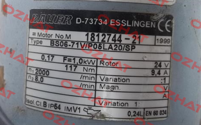 BS06-71V/P05LA20/SP  Bauer