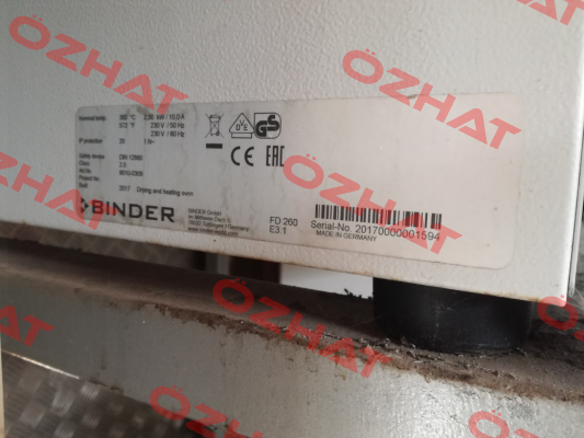 Art.Nr:9010-0309, SN:20170000001594 Binder