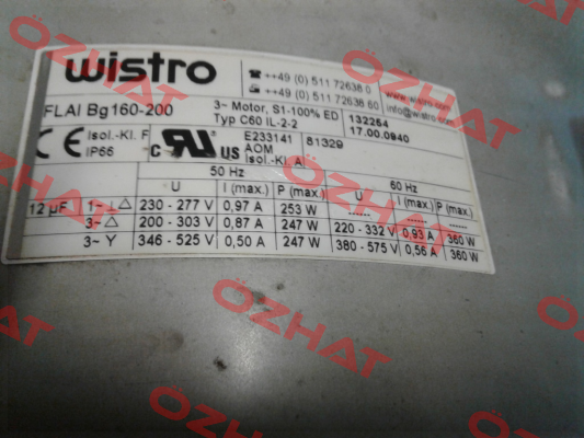 17.00.0940(FLAI Bg160-200) Wistro