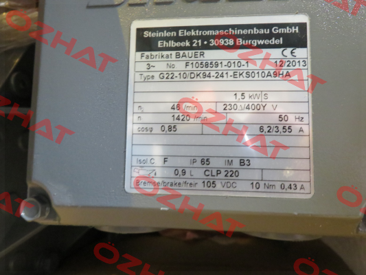 G22-10-DK94-241-EKS010A9HA Bauer