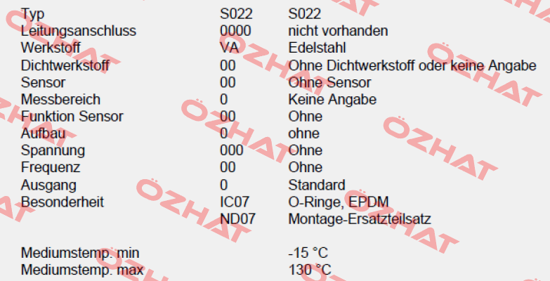 P/N: 00561233, Type: S022-0000-VA00-00-0-00-0-000/00-0 * IC07+ND07 Burkert