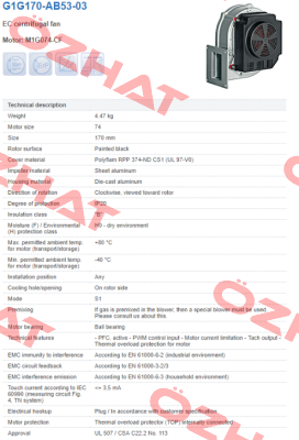 G1G1170-AB53-03 EBM Papst