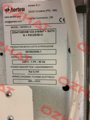 4-way valve with 230V drive for ZE847HBDXM Aertesi