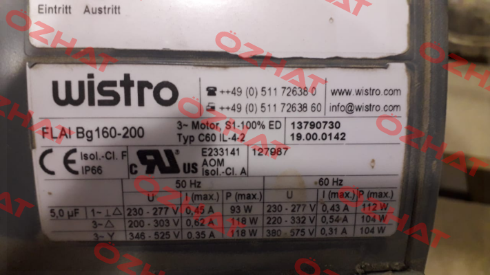 FLAI Bg 160-200 (C60IL-4-2) 19.00.0142 Wistro
