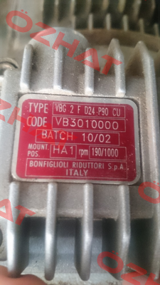 VBG 2F D24 P90 CU Cod:VB3010000 Bonfiglioli