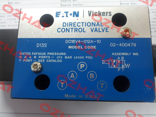 VIDG Type DG18V4-012A-10 Vickers (Eaton)