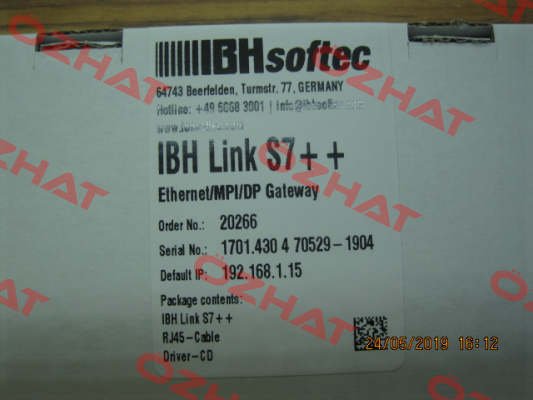 P/N: 20266 Type: IBH Link S7++ IBHsoftec