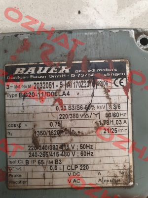 Type: BG20-11/D06LA4 Bauer