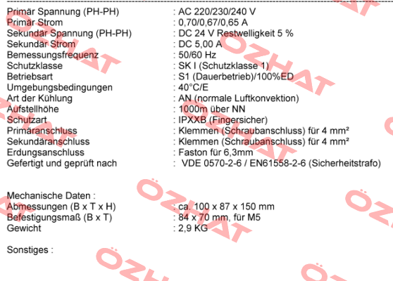 GGT Sonder m.Kondens Michael Riedel Transformatorenbau