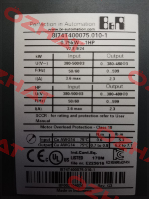 8I74T400075.010-1 Br Automation