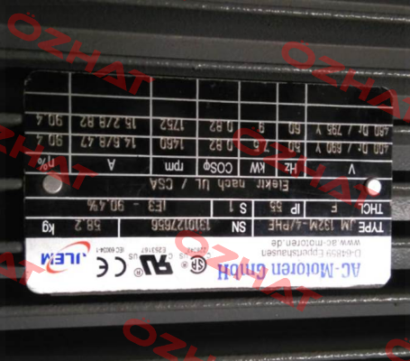 JM-132M-4/PHE / alternative FCA 132 M-4 / PHE B5 / UL AC Motoren