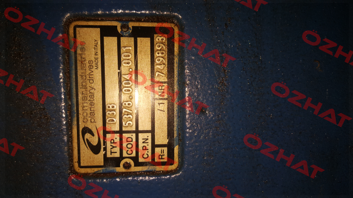 Type: D3B 5378.004.001 Comer Industries