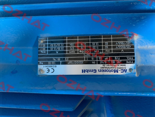 Type: JM1 160 L-6/HE AC Motoren