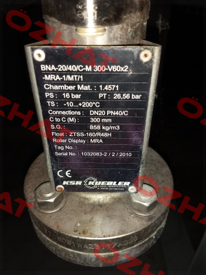 BNA-20/40/C-M300-V60x2-MRA-ZVSS 200 Ksr Kuebler