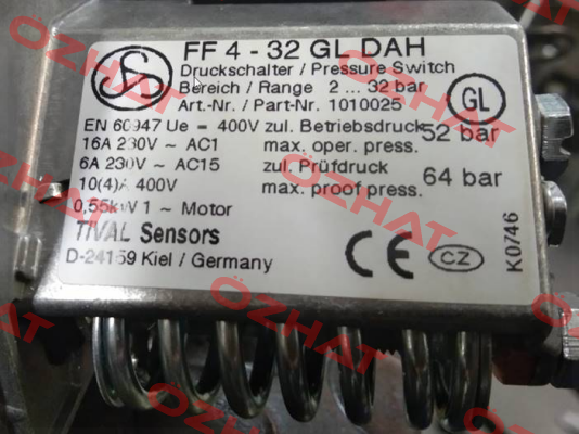 Type: FF4- 32 GL DAH (Art.Nr.1010026) Tival-Sensors