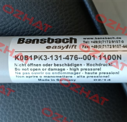 K0B1PK3-131-476--001/1100N Bansbach