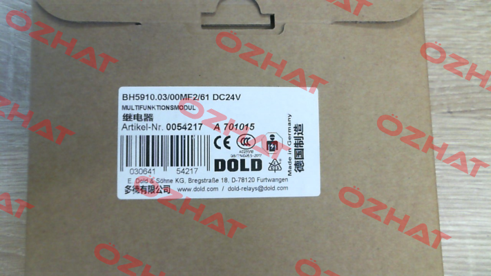 p/n: 0054217, Type: BH5910.03/00MF2/61 DC24V Dold