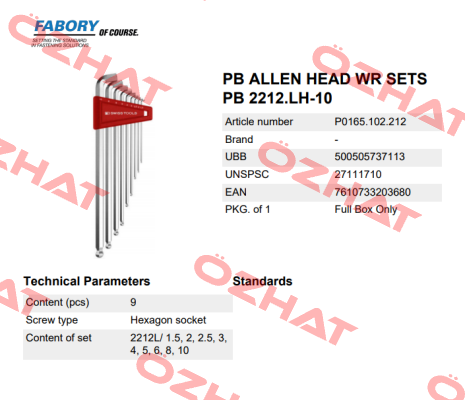 P0165.102.212 Fabory