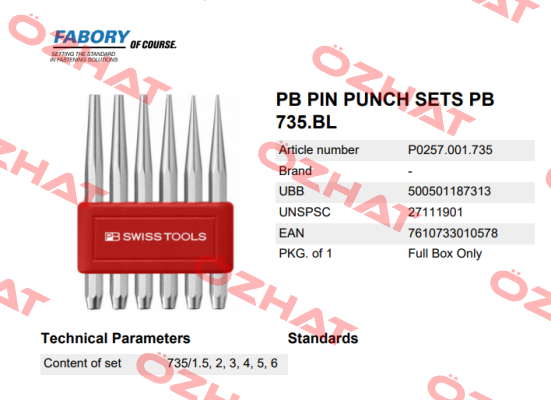 P0257.001.735 Fabory