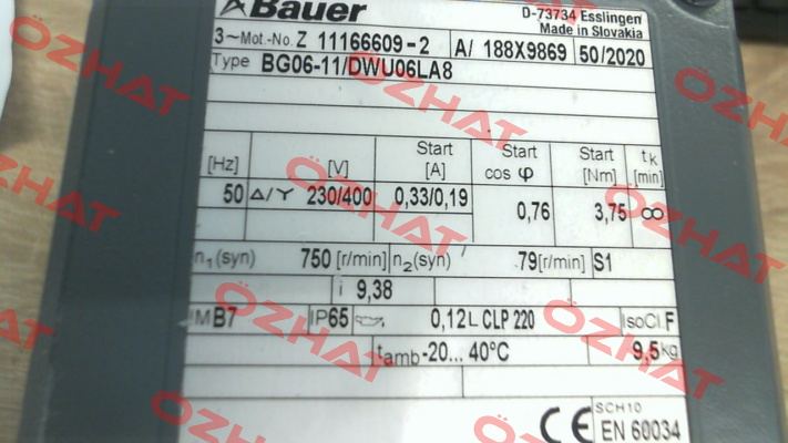 BGO6-11/DWUO6LA8 Bauer