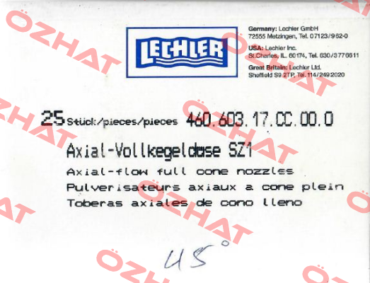 490.603.70.CC.00.0 old code/new code 490.603.30.CC Lechler