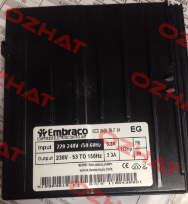 VCC3 2456 58 F 04 Embraco