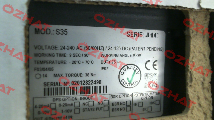 P/N: S4C000209, Type: J4C-S35 J+J Automation