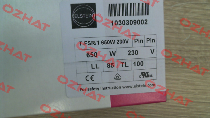 T-FSR/1 (= T-FSR) 650 W 230 V Elstein